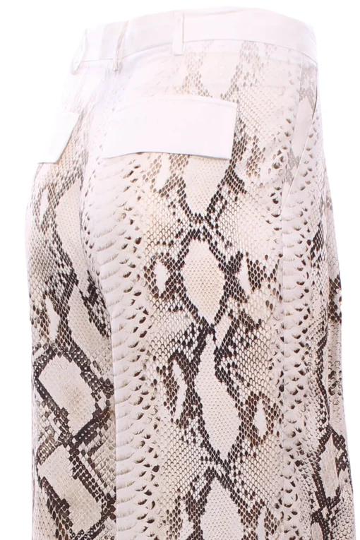 Pantaloni in viscosa stampa animalier
