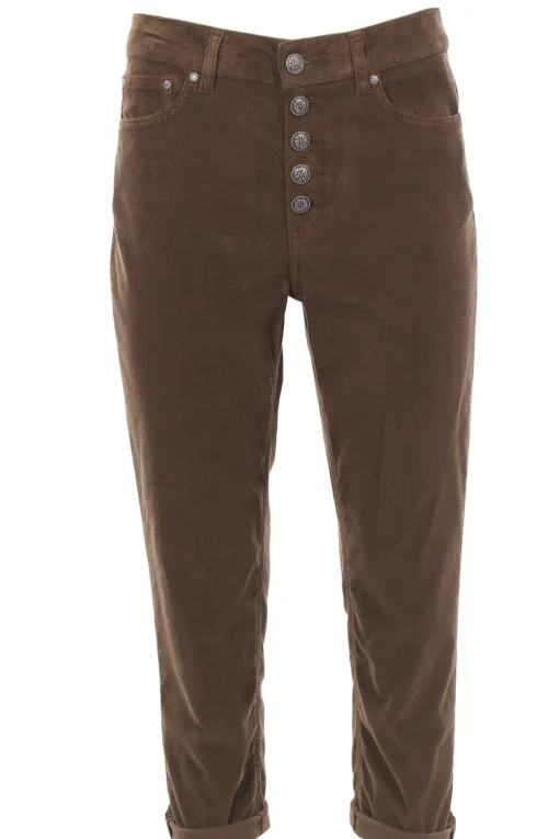 Pantaloni koons in velluto millerighe