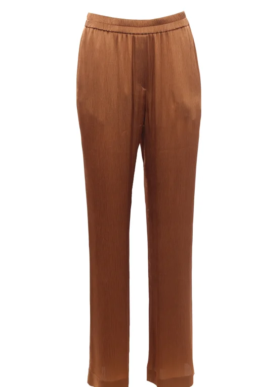 Pantaloni palazzo effetto goffrato