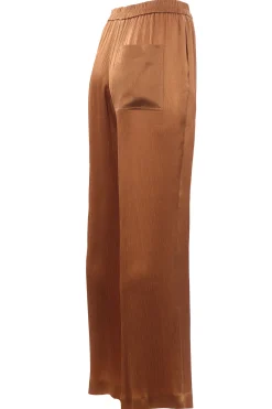 Pantaloni palazzo effetto goffrato