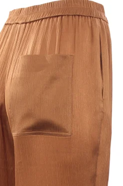 Pantaloni palazzo effetto goffrato