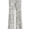 Pantaloni palazzo in viscosa stampa paisley