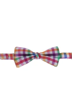 Papillon legato a quadretti multicolor