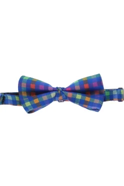 Papillon legato a quadretti multicolor