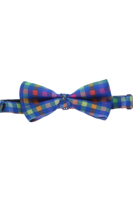 Papillon legato a quadretti multicolor