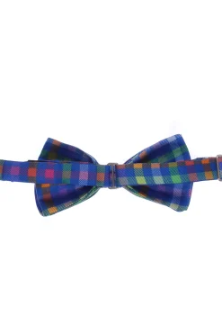 Papillon legato a quadretti multicolor
