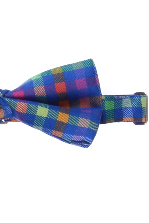 Papillon legato a quadretti multicolor