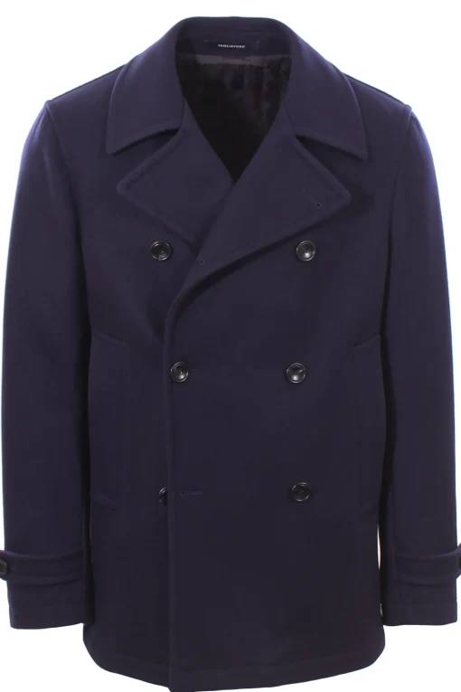 peacoat in panno di lana e cashmere