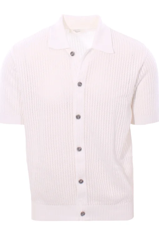 polo camicia cotone traforato