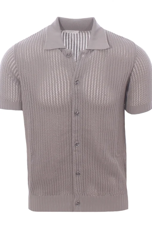 polo camicia cotone traforato