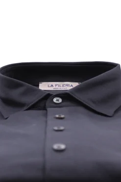 polo camicia in piquet filo di scozia