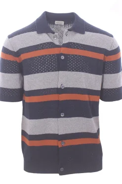 polo camicia traforo riga orizzontale