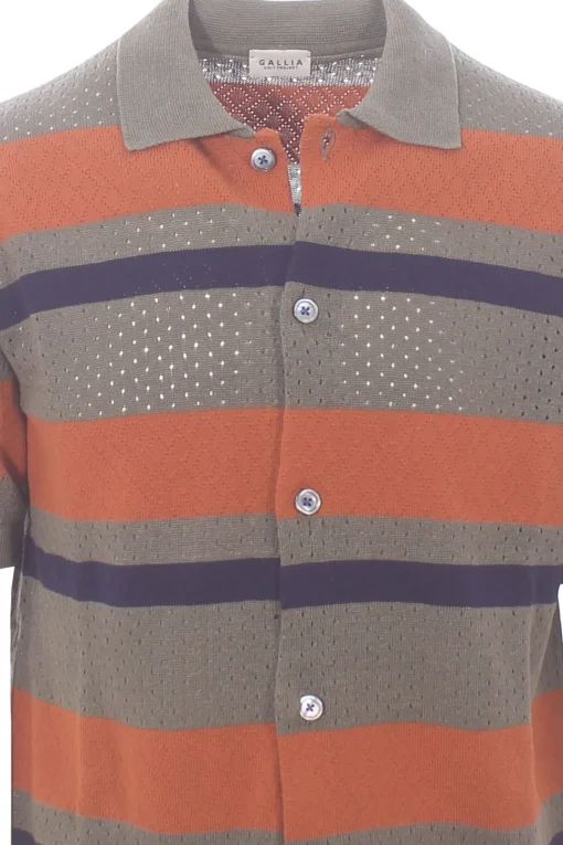 polo camicia traforo riga orizzontale