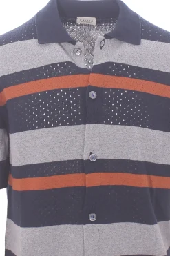 polo camicia traforo riga orizzontale