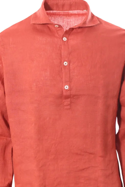 polo camicia tyler in lino tinto capo