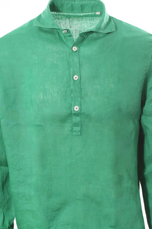 polo camicia tyler in lino tinto capo