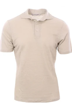 polo collo camicia in lino