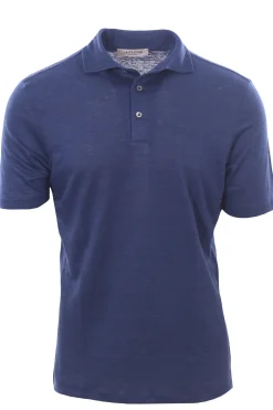 polo collo camicia in lino