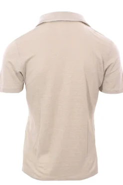 polo collo camicia in lino