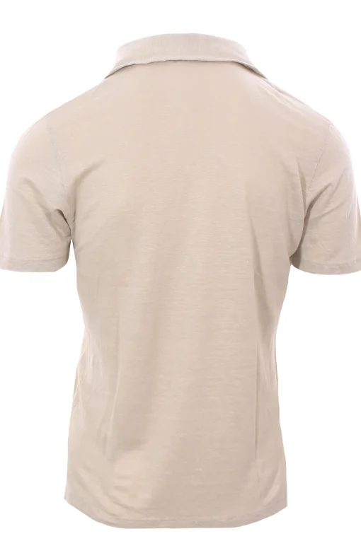 polo collo camicia in lino