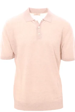 polo in lino e cotone moulinè
