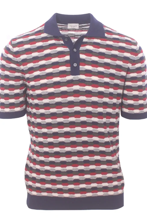 polo jacquard multicolor
