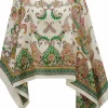 Poncho asimmetrico in seta