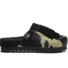 Sabot calf hair leaher e suede camouflage