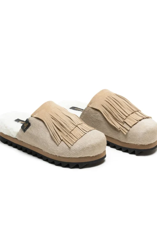 Sabot calf hair leaher e suede