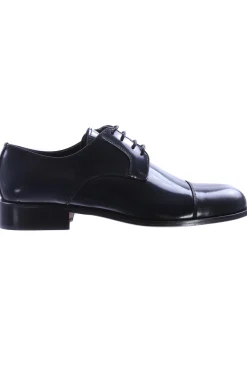 Scarpa derby con puntina in pelle spazzolata