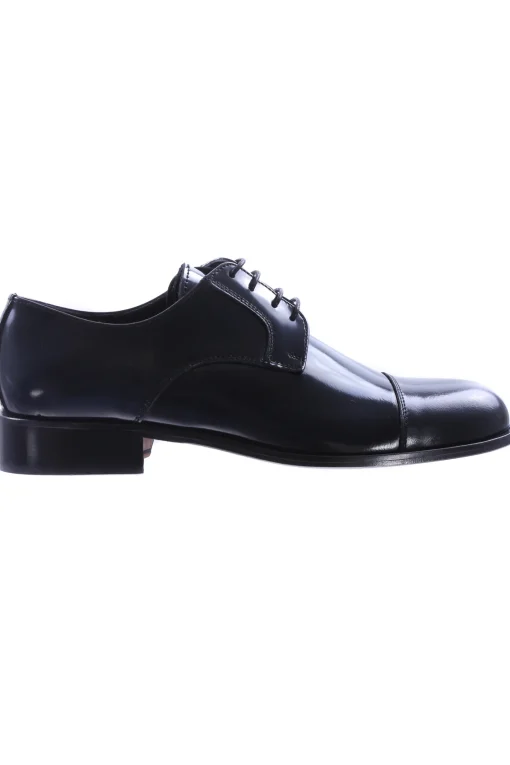 Scarpa derby con puntina in pelle spazzolata