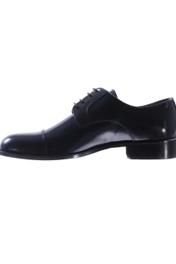Scarpa derby con puntina in pelle spazzolata