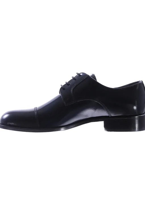 Scarpa derby con puntina in pelle spazzolata