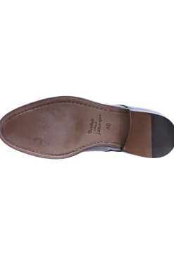 Scarpa derby con puntina in pelle spazzolata