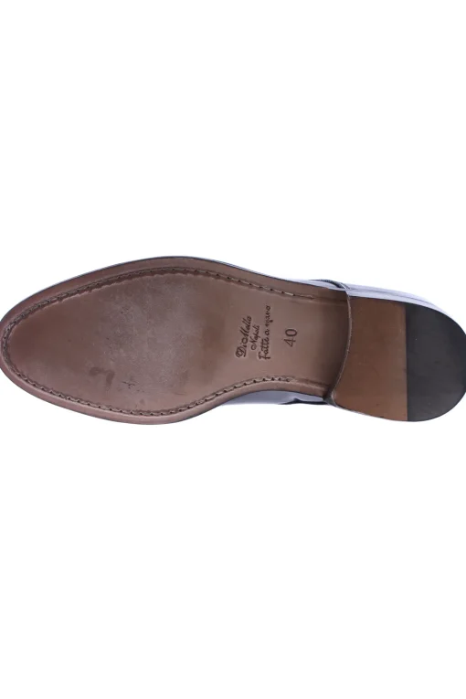 Scarpa derby con puntina in pelle spazzolata