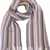 sciarpa a coste a righe multicolor
