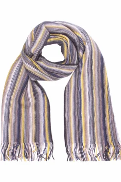 sciarpa a coste a righe multicolor