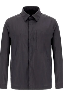 shirt jacket tech woven