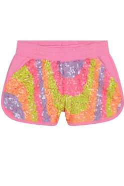 Shorts in felpa con paillettes