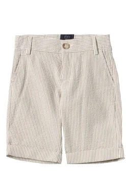 Shorts rigato in cotone