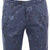 Shorts stampa fiori in cotone stretch