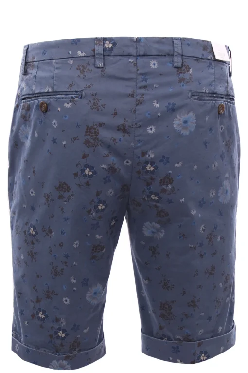 Shorts stampa fiori in cotone stretch