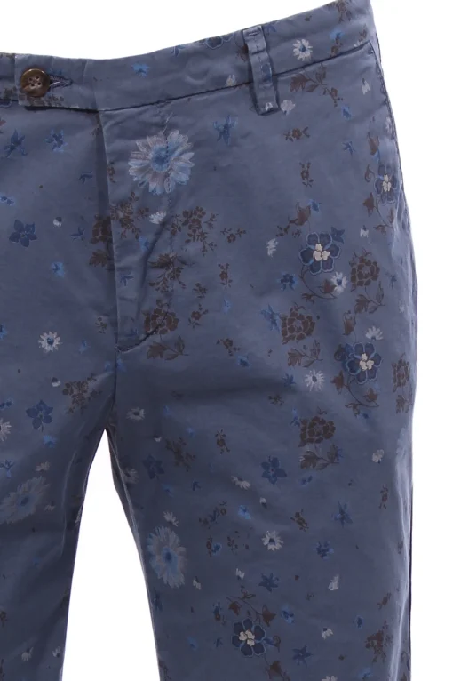 Shorts stampa fiori in cotone stretch