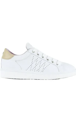 Sneakers lace up leather