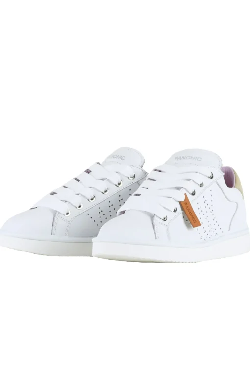 Sneakers lace up leather