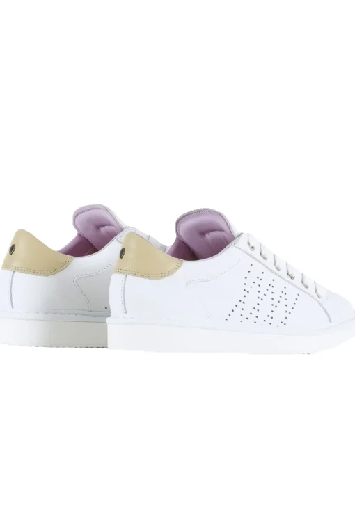Sneakers lace up leather