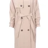 Trench in canvas techno con precious button tab