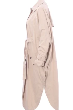 Trench in canvas techno con precious button tab