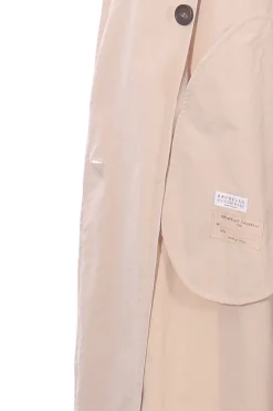 Trench in canvas techno con precious button tab