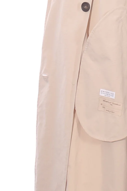Trench in canvas techno con precious button tab